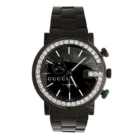 gucci watches mens red green|men's Gucci watch diamond bezel.